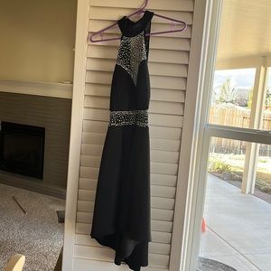 Homecoming dress, black, rhinestoned